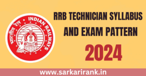 RRB Technician Syllabus 2024 and Exam pattern